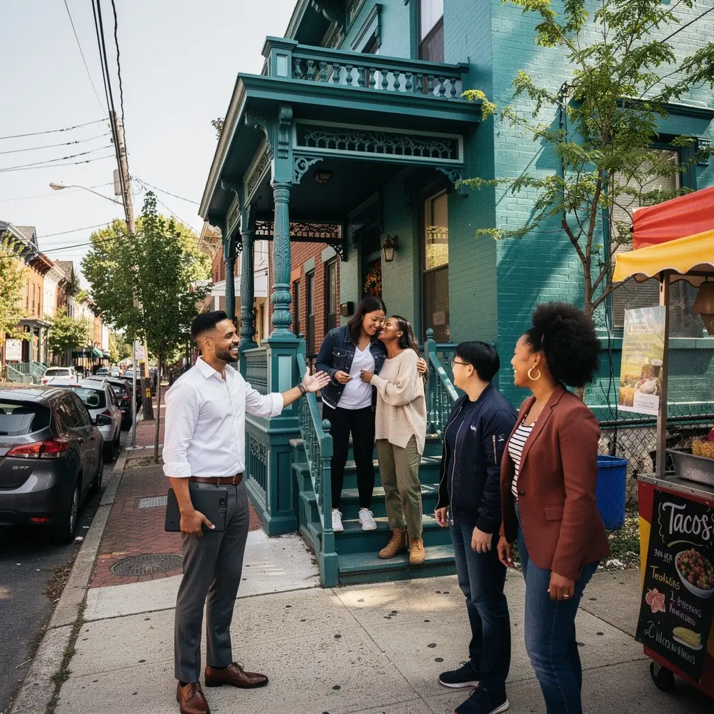 Исторический викторианский дом с изысканными архитектурными деталями.