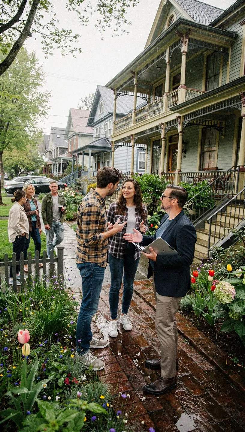 Уютный интерьер викторианского дома с антикварной мебелью и оригинальными элементами декора.