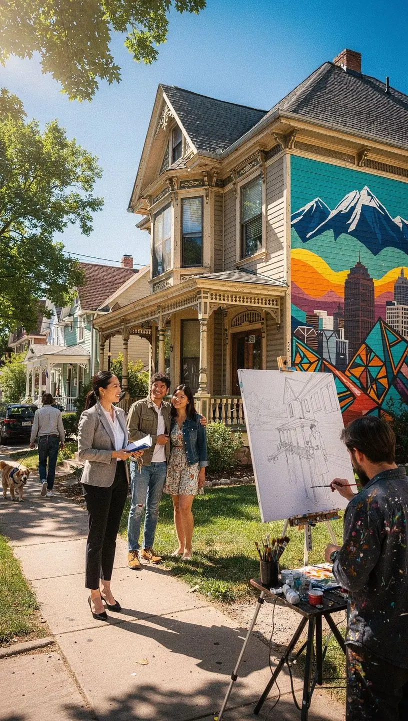 Вид на викторианский дом с возможностями для восстановления и улучшения.